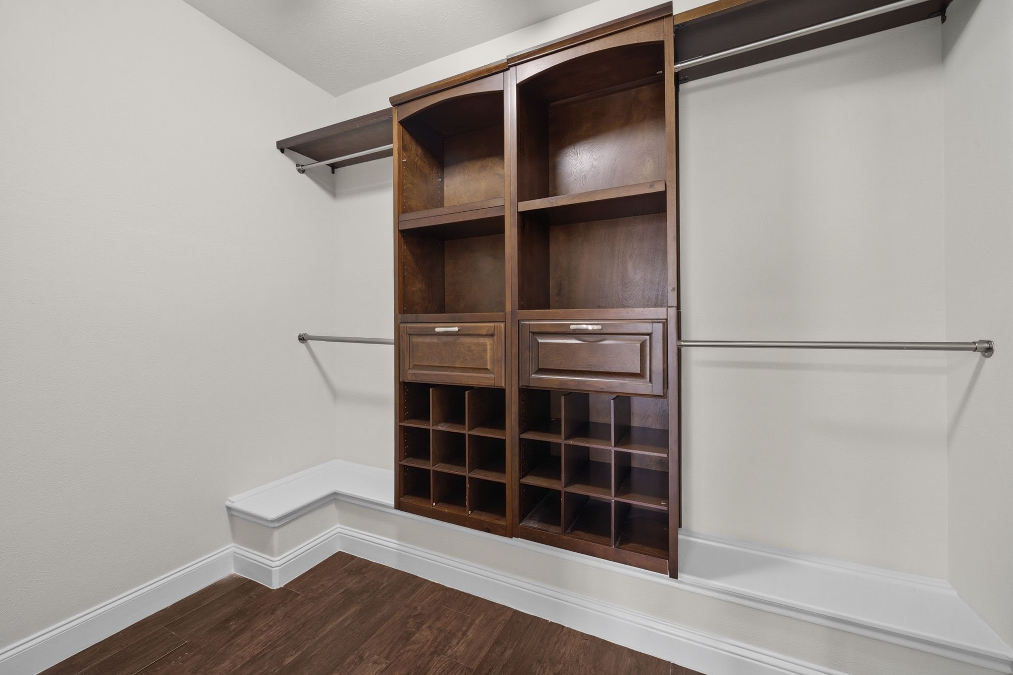 8507 Clarkman Ridge Lane Cypress, TX 77433 - Photo 29 of 48 a view of walk in closet with empty racks
