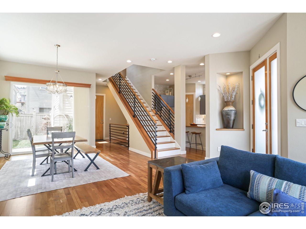 5263 Denver Street Boulder, CO 80304 - Photo 9 of 40 a living room with furniture and a wooden floor