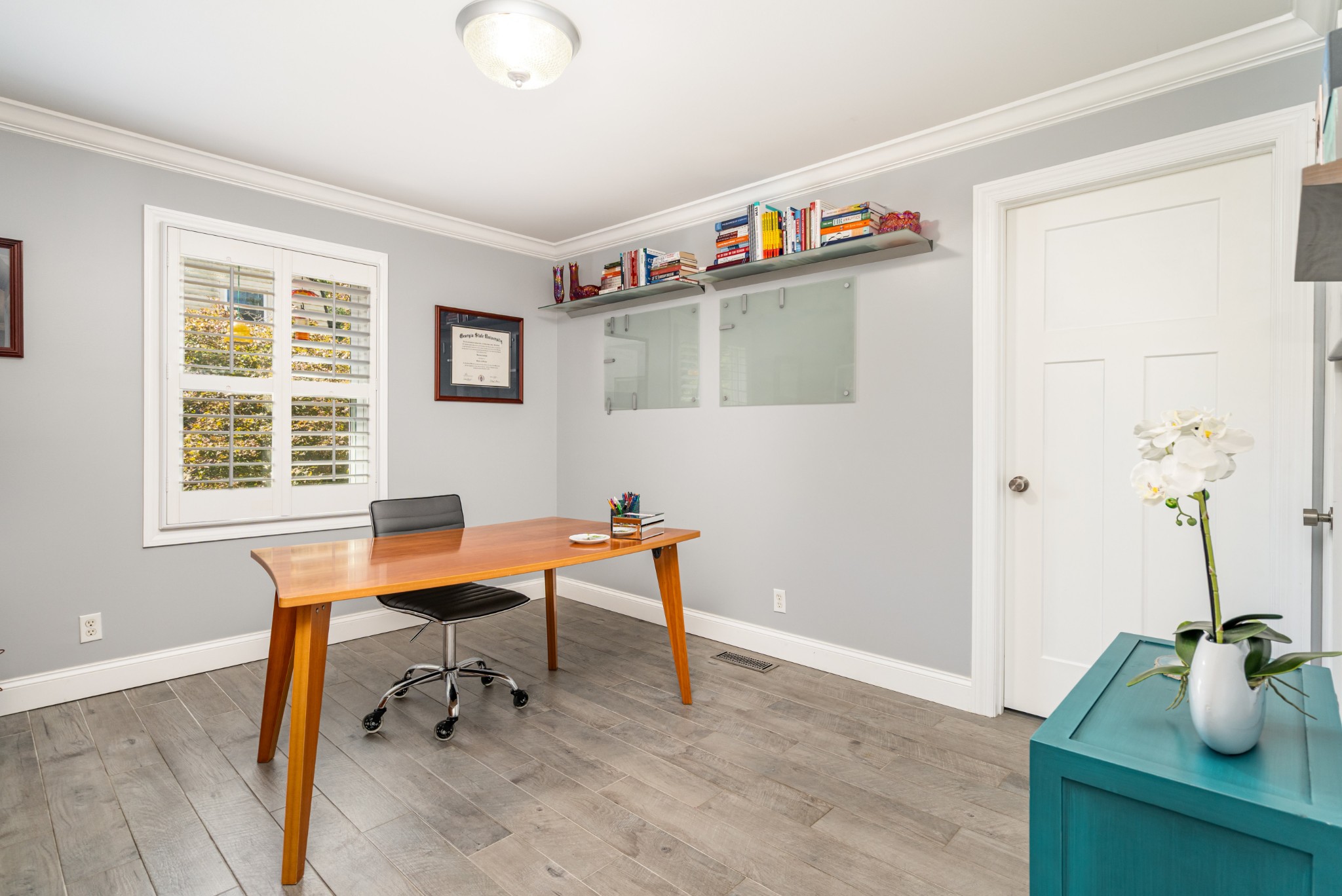 240 Green Harbor Road Old Hickory, TN 37138 - Photo 18 of 30 a view of a workspace with furniture and a window