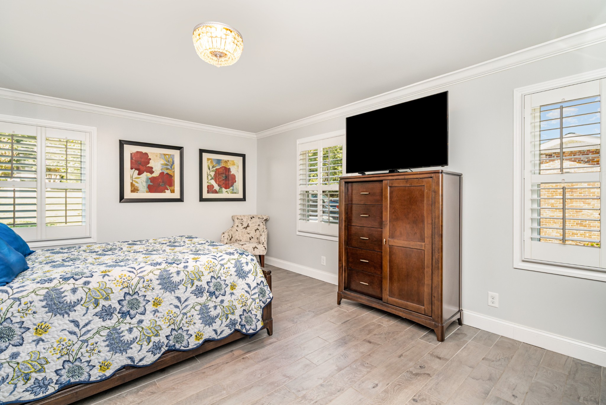 240 Green Harbor Road Old Hickory, TN 37138 - Photo 22 of 30 a bedroom with a bed and a flat screen tv