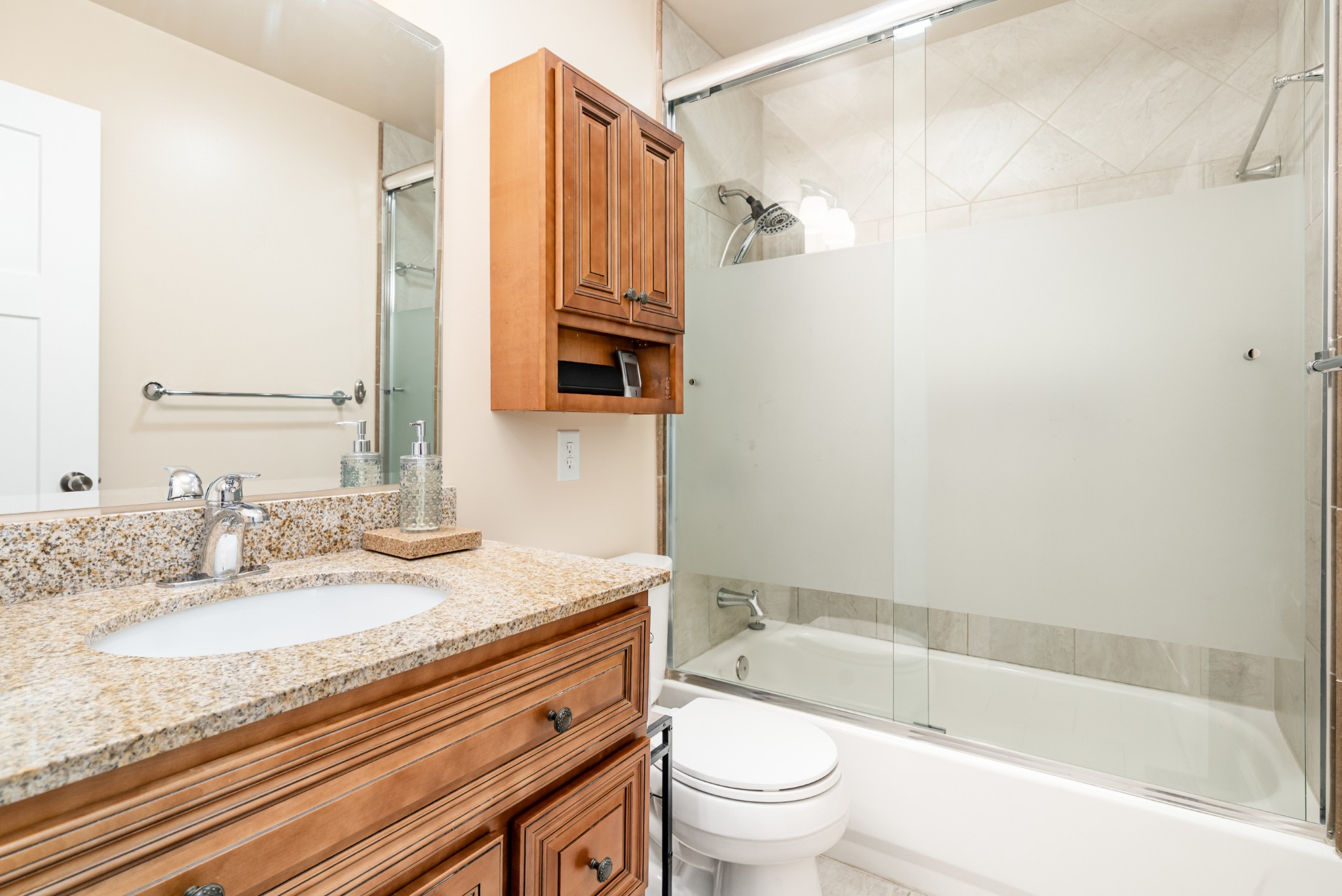 240 Green Harbor Road Old Hickory, TN 37138 - Photo 30 of 30 a bathroom with a granite countertop sink toilet and shower