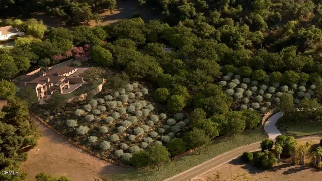 an aerial view of a city and mountain view