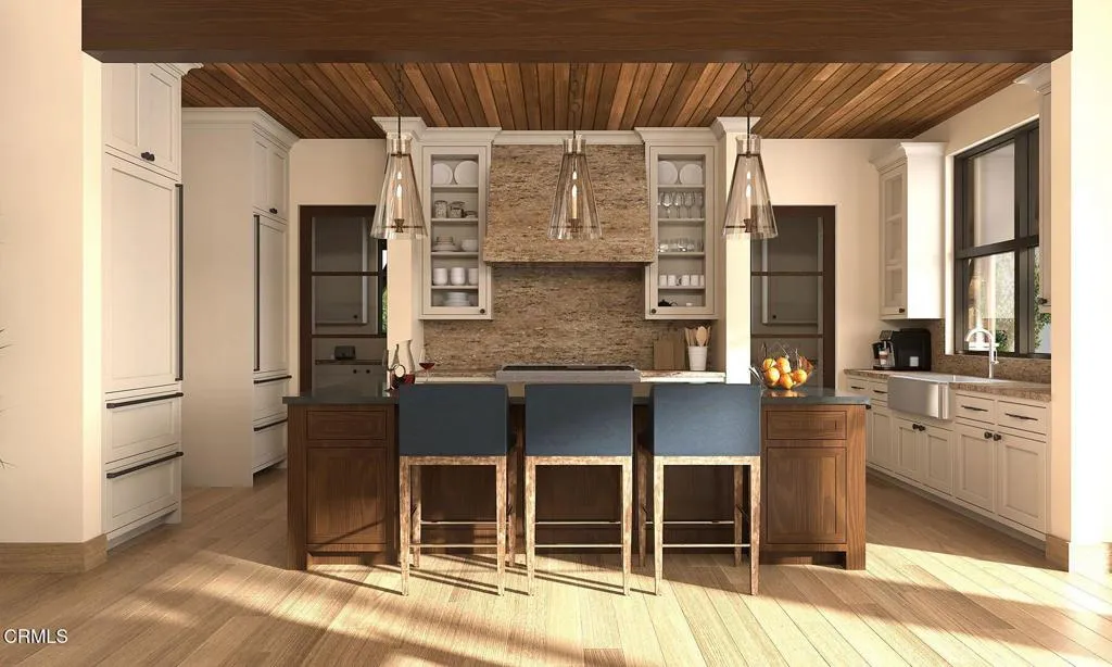 0 Encino Oak View Oak View, CA 93022 - Photo 31 of 50 a kitchen with a refrigerator and more cabinets