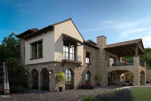 a view of a house with a street