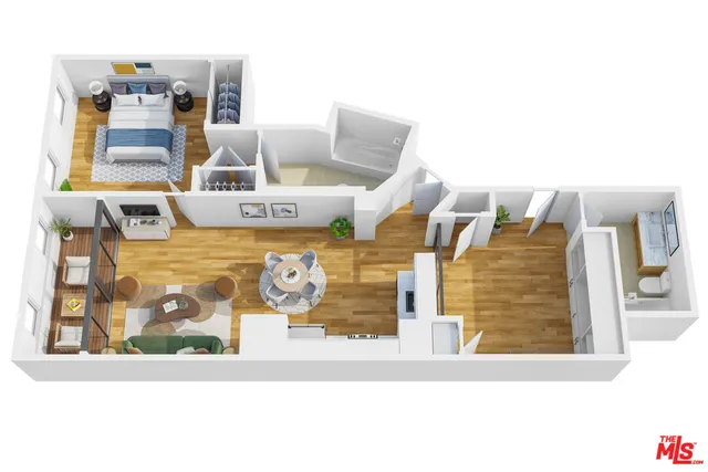 a bed room with a bed