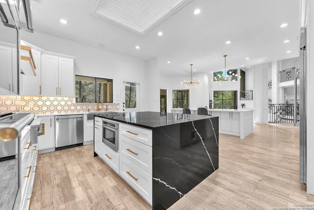 a view of a hallway to a house