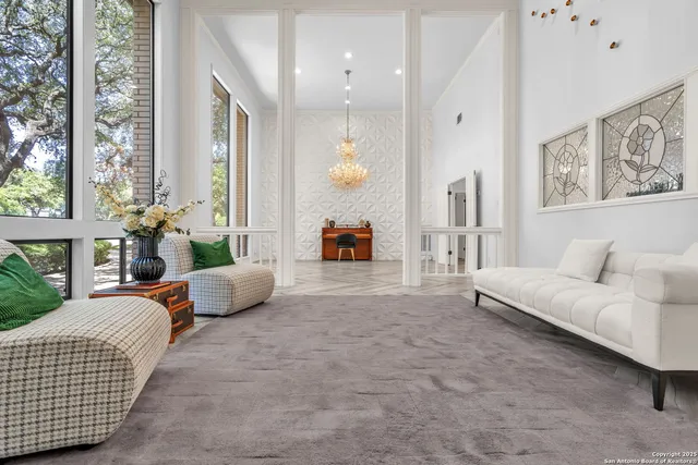 a spacious bathroom with a double vanity sink double and mirror