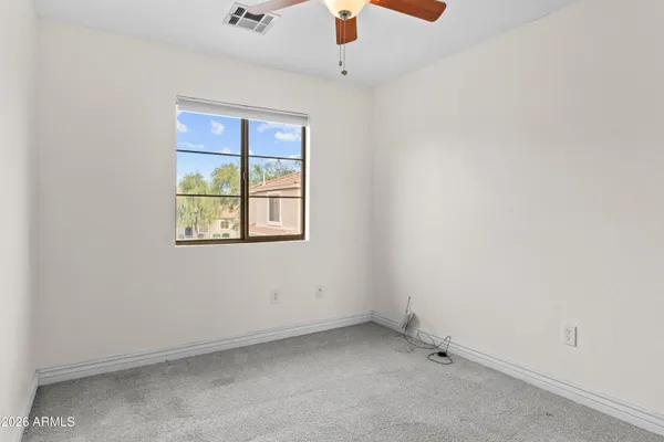 an empty room with a window