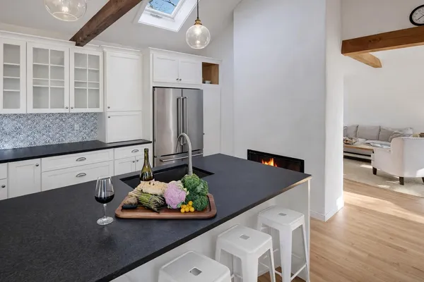 a room with furniture and appliances