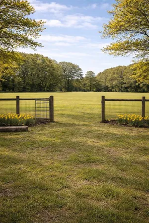 a view of a lake with houses in the back