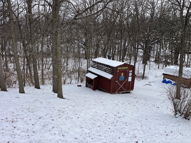2795 East 28th Road Marseilles, IL 61341 - Photo 20 of 22 a wooden bench sitting in middle of a forest
