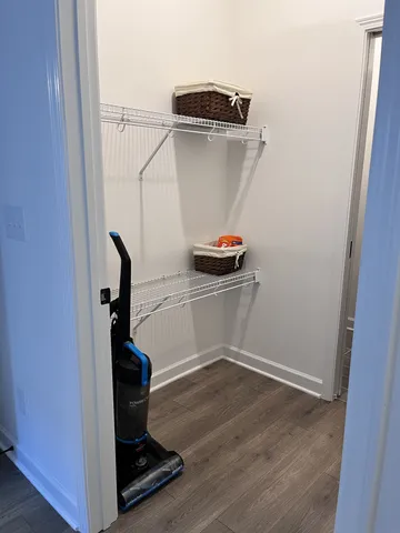 a view of storage and utility room