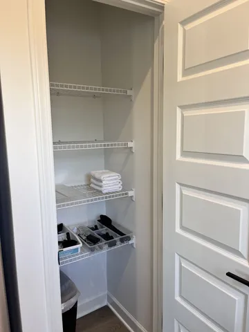 a view of a walk in closet