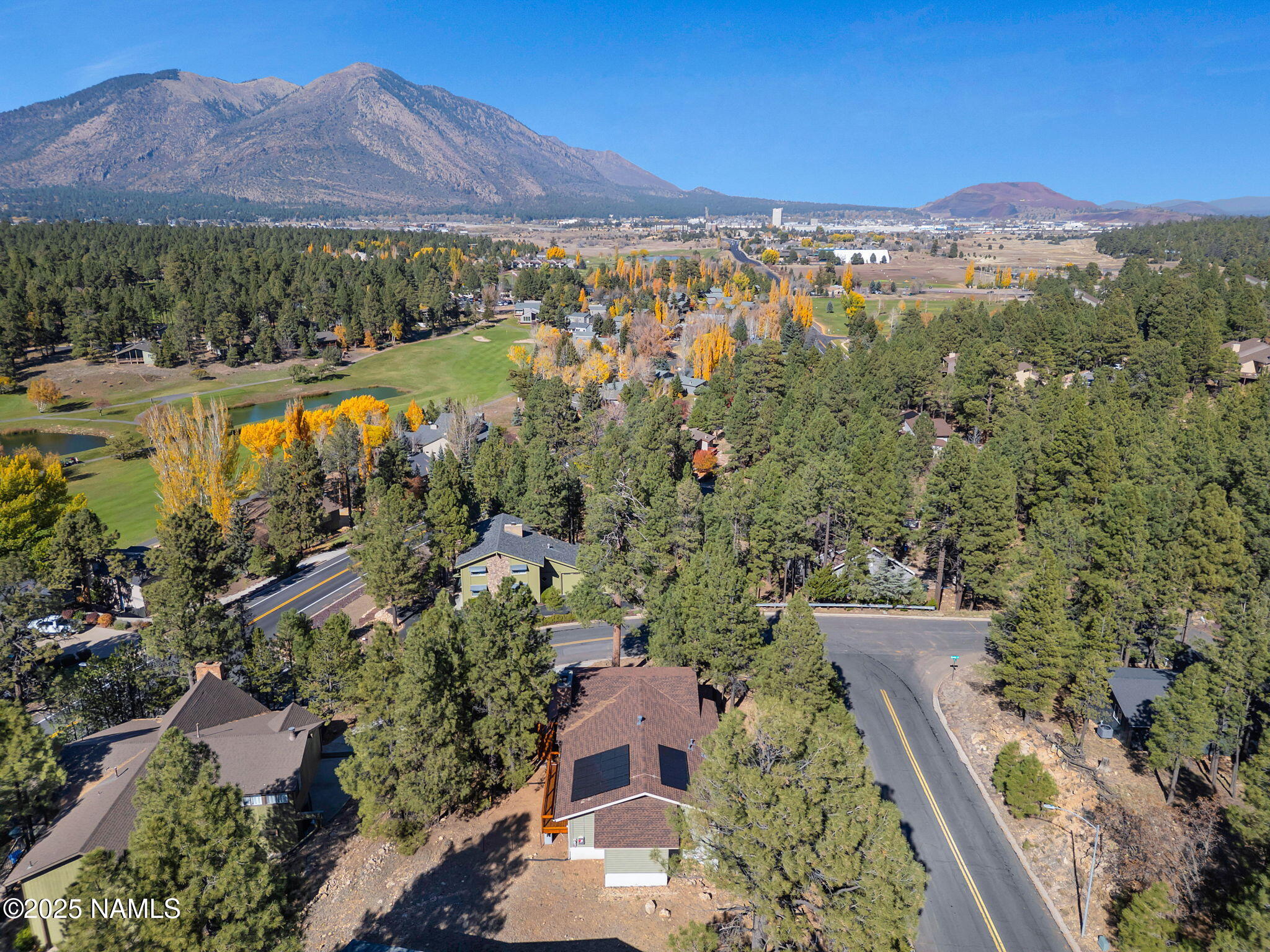 2201 North Fox Hill Road Flagstaff, AZ 86004 - Photo 6 of 38 an aerial view of residential house with outdoor space and river