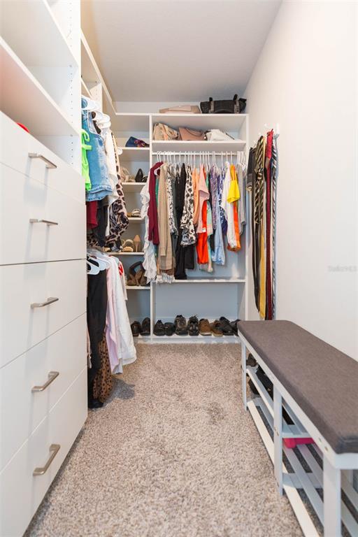 2760 Emory Sound Place Brandon, FL 33510 - Photo 41 of 52 a view of walk in closet with clothes and shoes