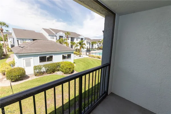 a view of a chairs in a balcony