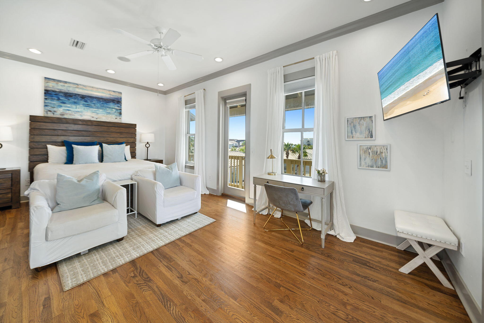 10140 East County Highway 30A, Unit 2 Inlet Beach, FL 32461 - Photo 11 of 92 a living room with furniture and a wooden floor