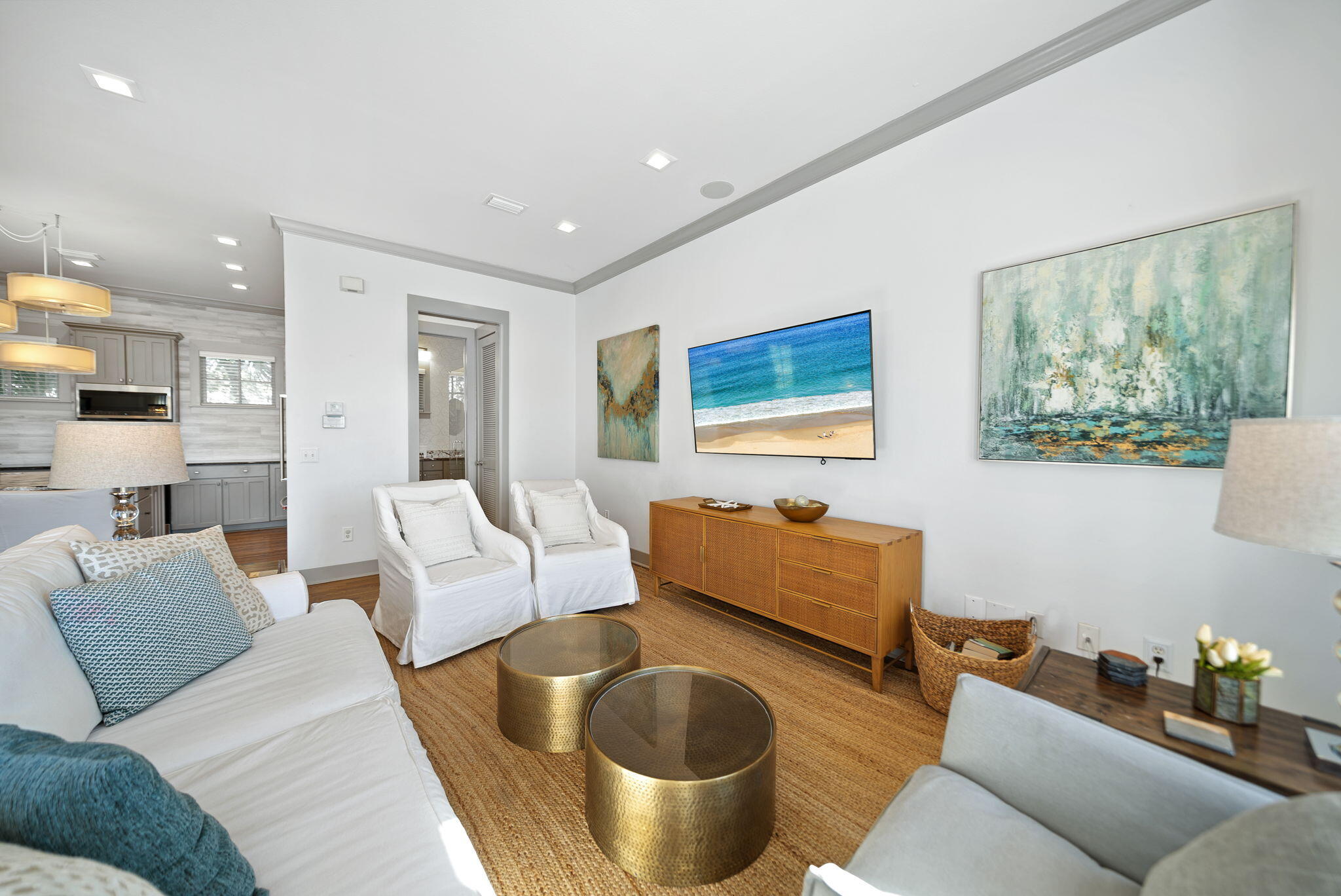 10140 East County Highway 30A, Unit 2 Inlet Beach, FL 32461 - Photo 24 of 92 a living room with furniture and a large window