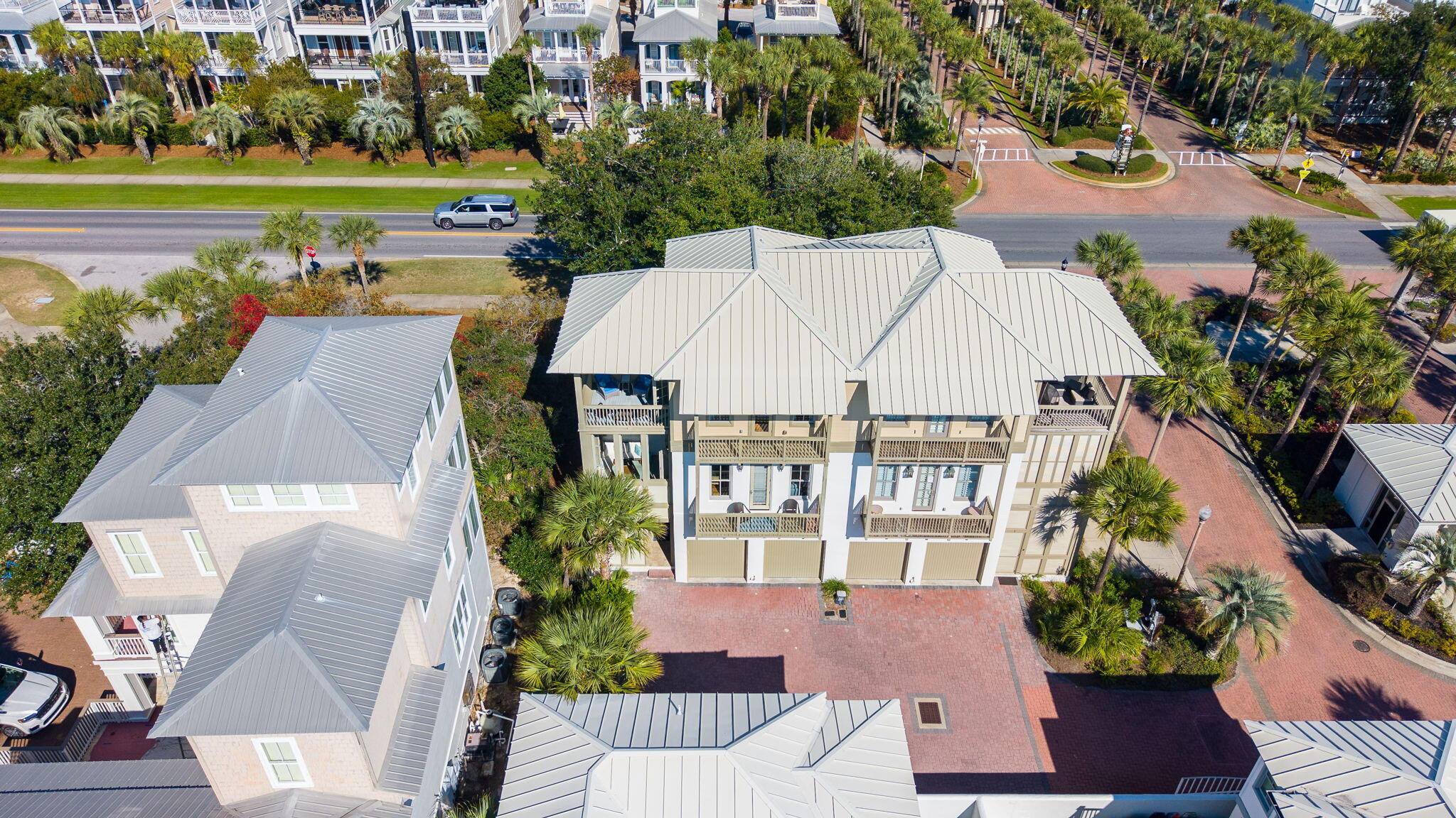 10140 East County Highway 30A, Unit 2 Inlet Beach, FL 32461 - Photo 64 of 92 an aerial view of a house with a yard pool outdoor seating and yard