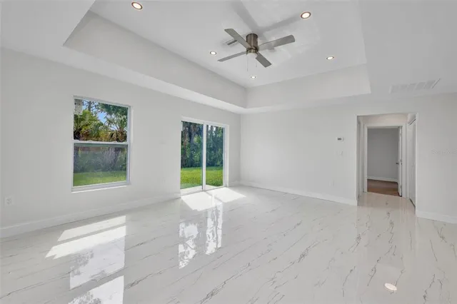 an empty room with a window