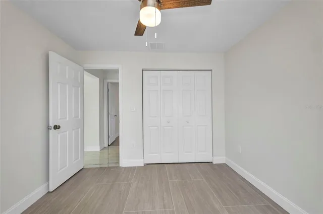 an empty room with a window