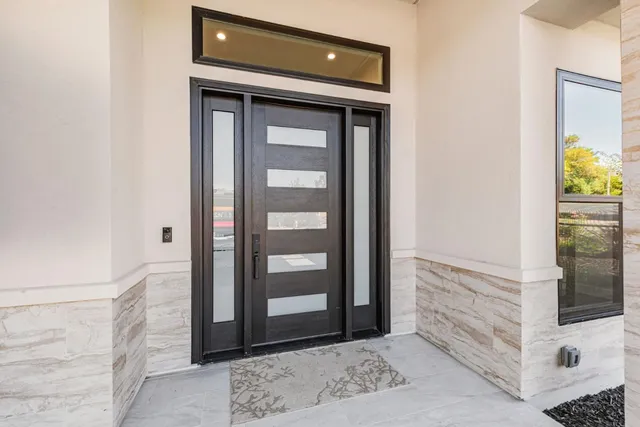 a view of an entryway door