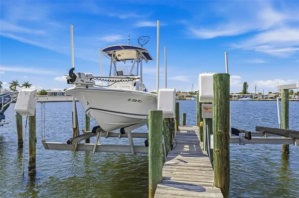 a house view with a swimming pool