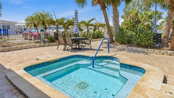 a view of a backyard with a slide