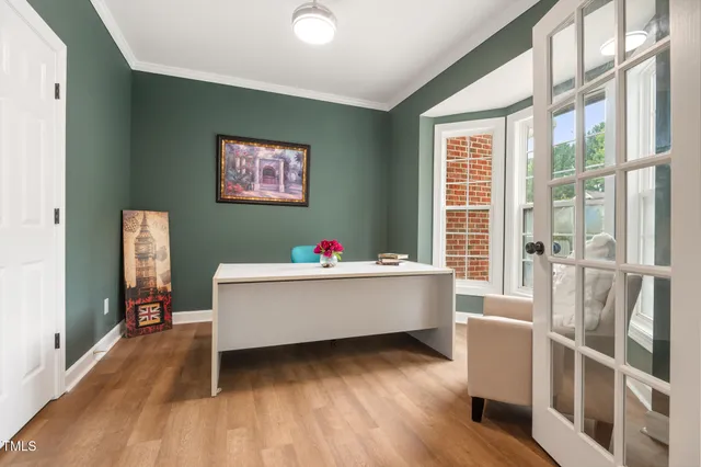 a room with furniture and a table