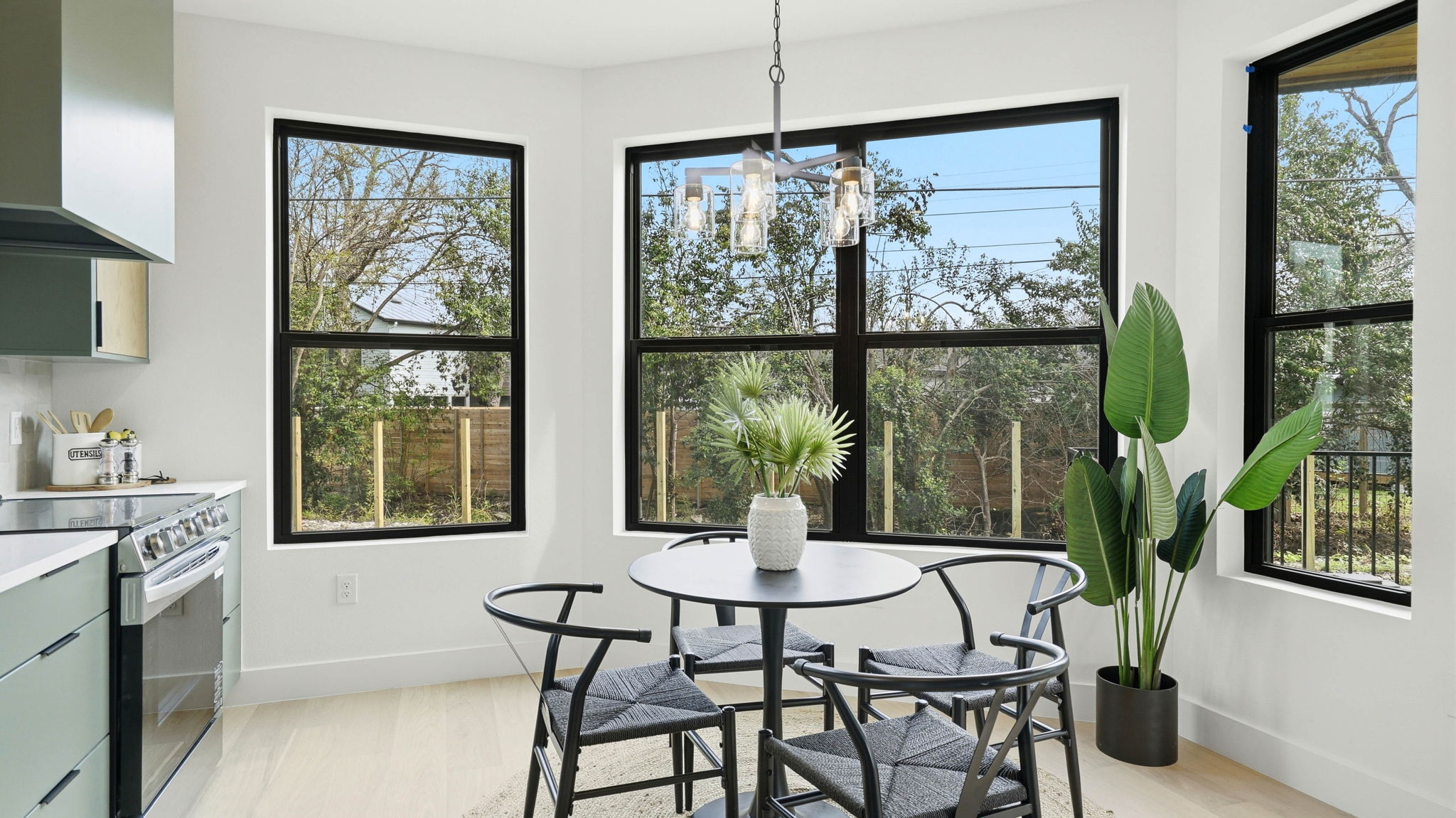 300 Lightsey Road, Unit 2 Austin, TX 78704 - Photo 17 of 30 a view of a dining room with furniture window and outside view