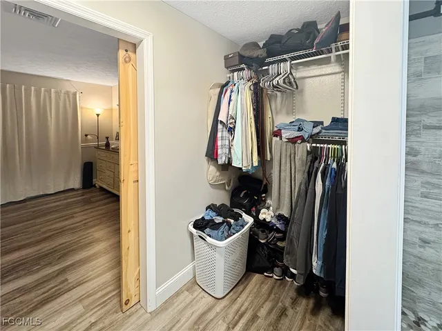 a view of a walk in closet