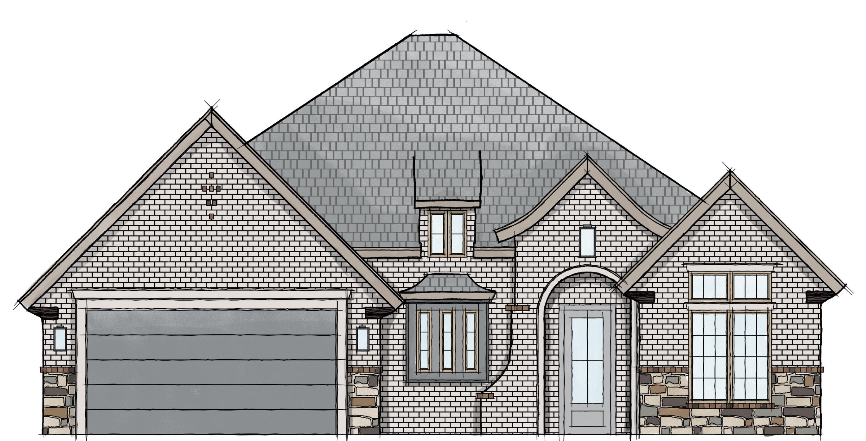 a front view of a house