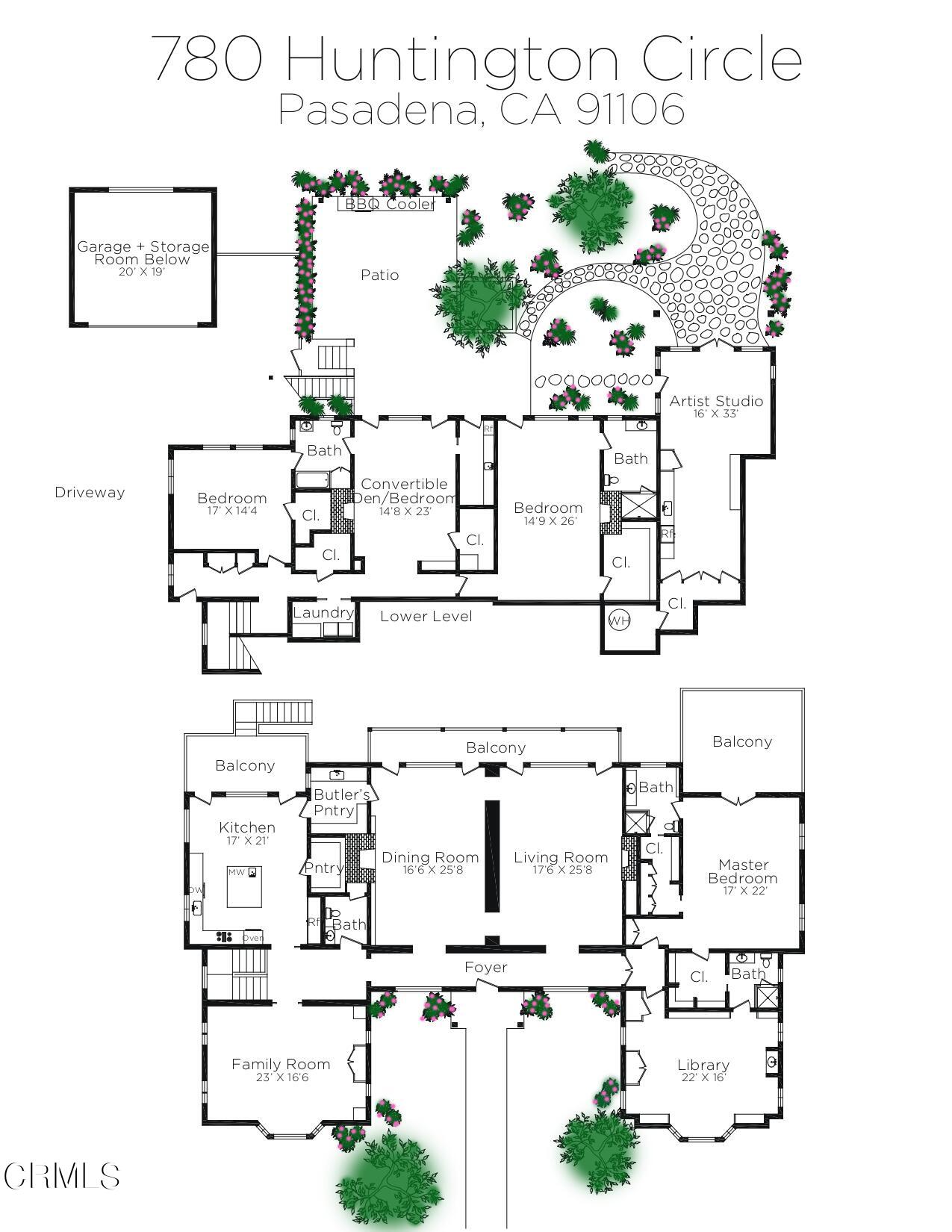 780 Huntington Circle Pasadena, CA 91106 - Photo 55 of 55 Huntington Circle Floorplan Color