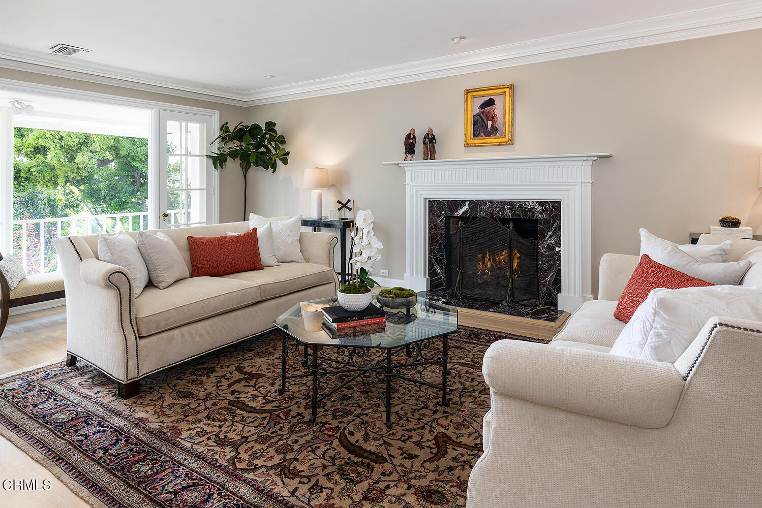 780 Huntington Circle Pasadena, CA 91106 - Photo 9 of 55 a living room with furniture and a fireplace