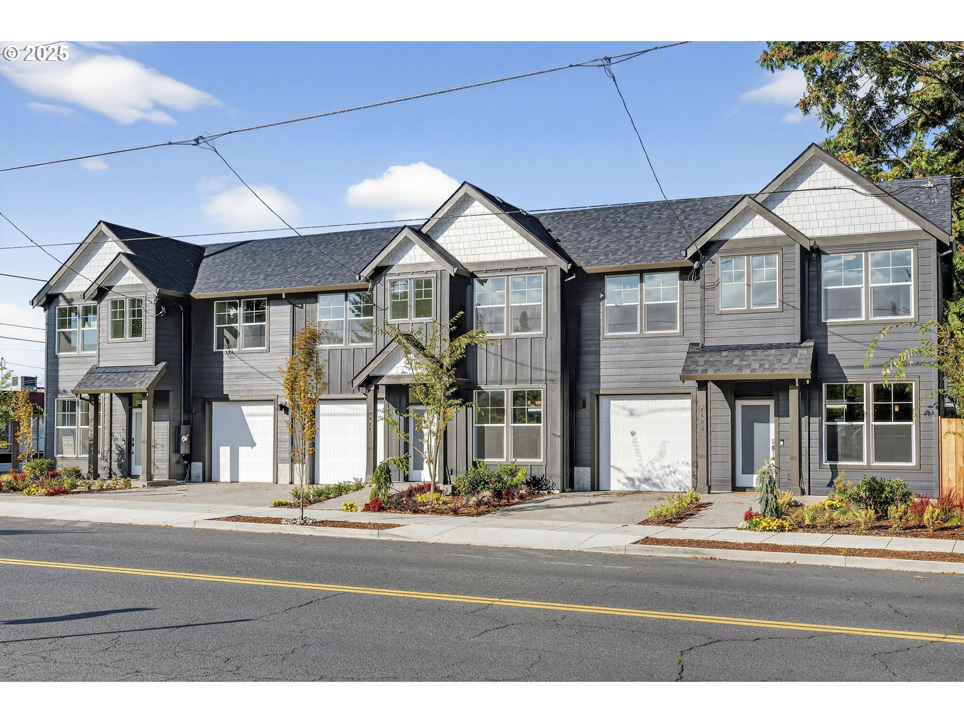 a view of a building with a street