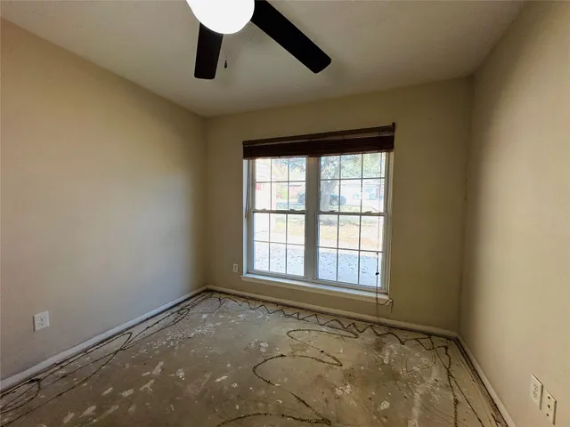 an empty room with a window