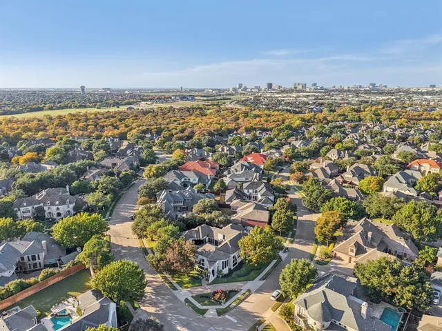 an aerial view of a city