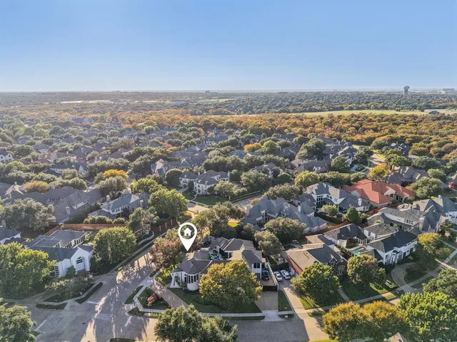 an aerial view of multiple house