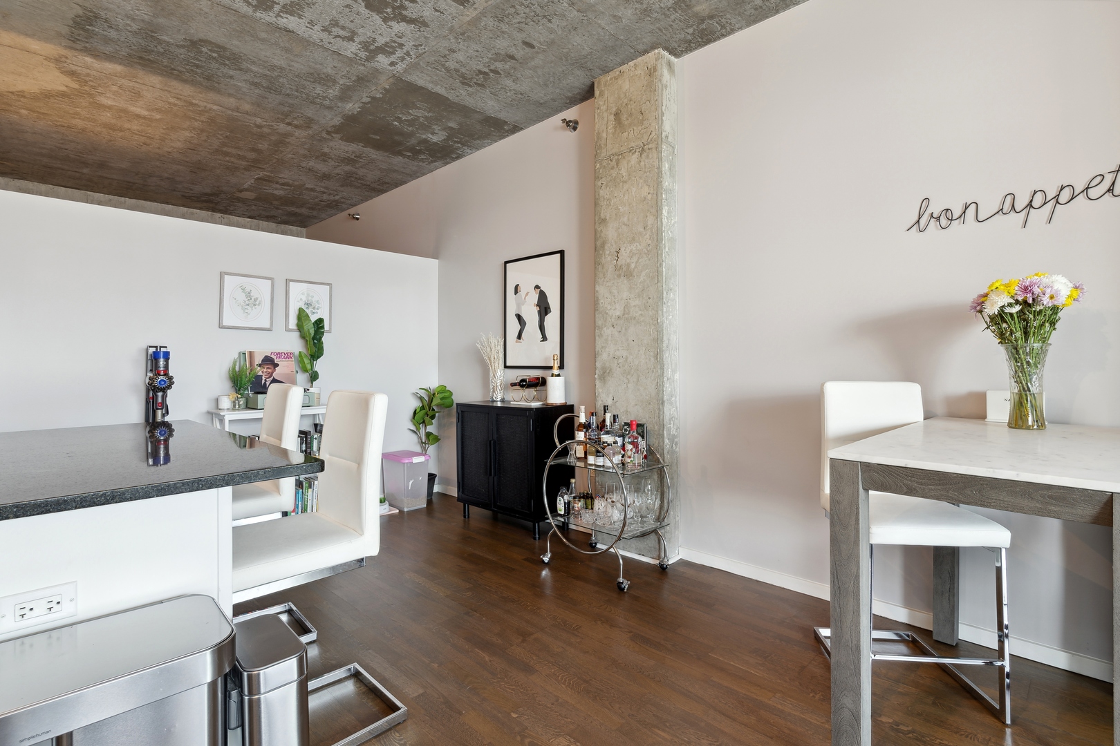 321 South Sangamon Street, Unit 603 Chicago, IL 60607 - Photo 9 of 12 a living room with furniture and wooden floor