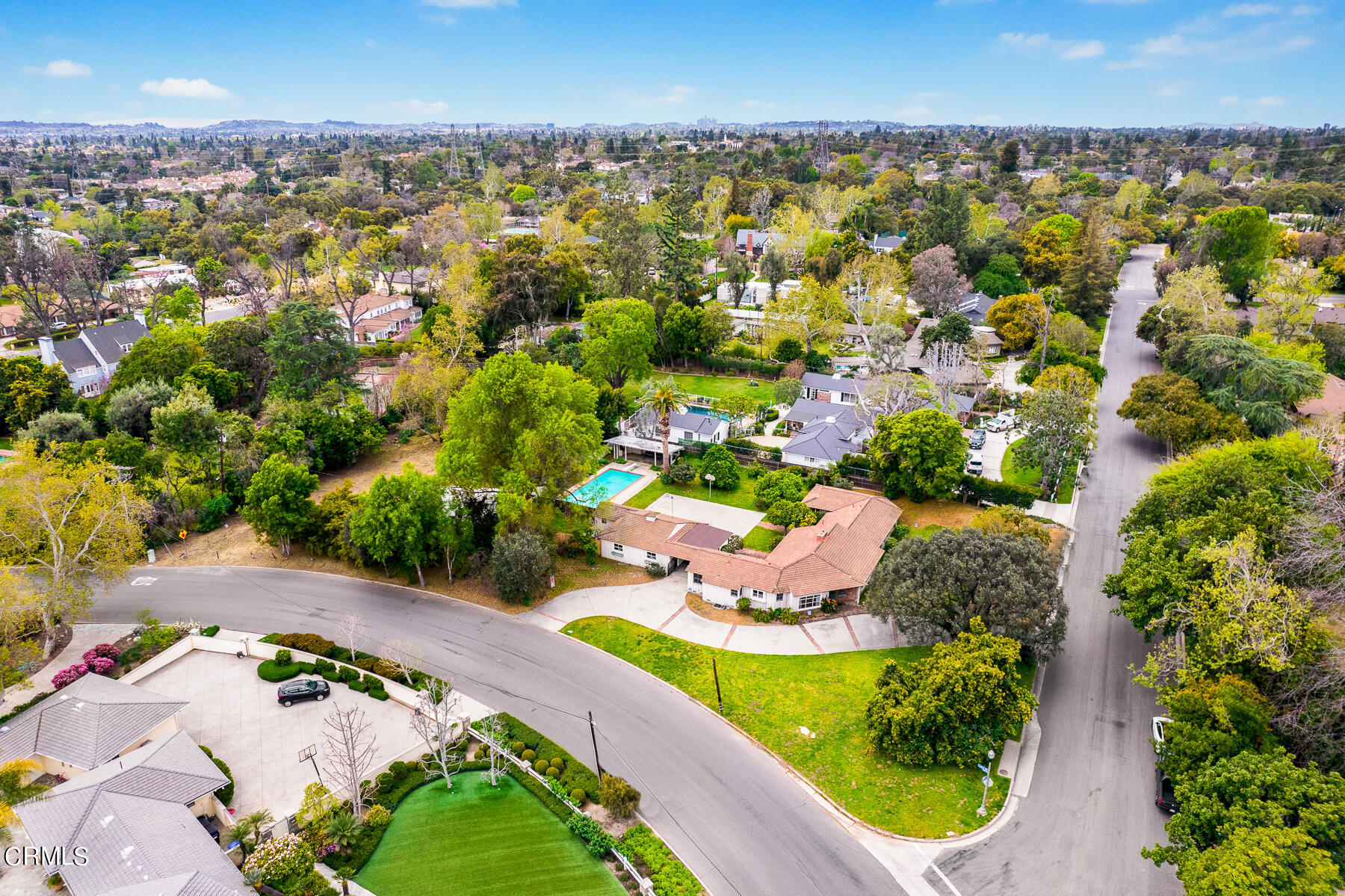 3570 Lombardy Road Pasadena, CA 91107 - Photo 4 of 45 an aerial view of residential houses with outdoor space