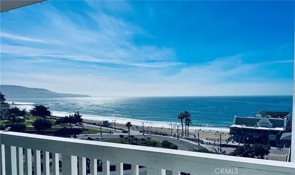 a view of a city and ocean view