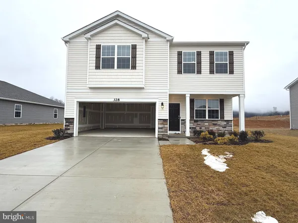 a front view of a house with yard