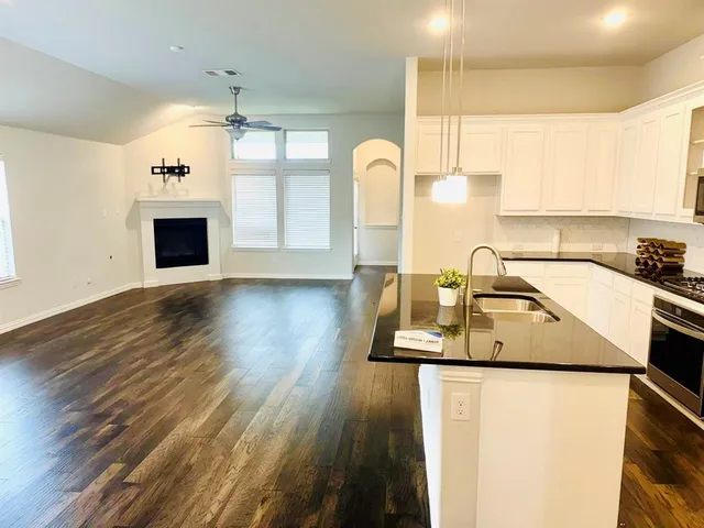 a house view with a garden space