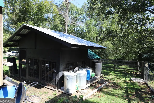a house view with a garden space