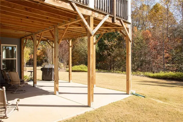 a view of a building with a street