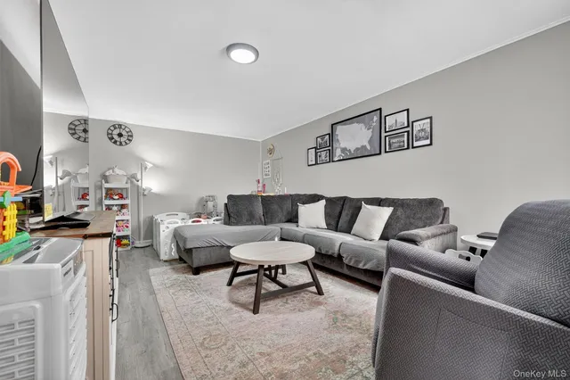 a living room with furniture and a couch