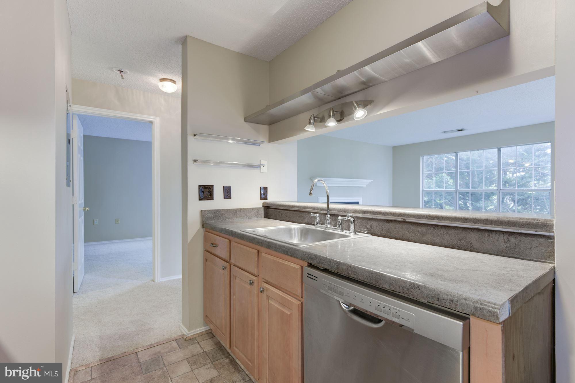20963 Timber Ridge Terrace, Unit 202 Ashburn, VA 20147 - Photo 6 of 22 a kitchen with a sink and a refrigerator