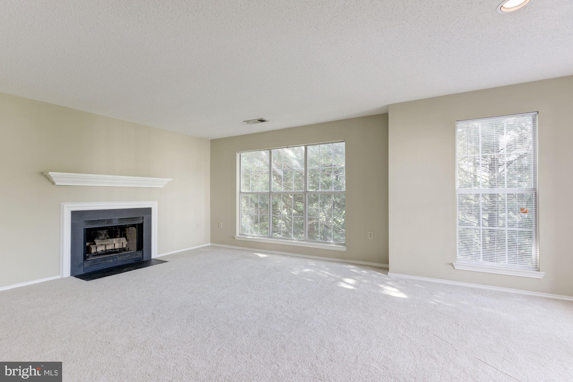 20963 Timber Ridge Terrace, Unit 202 Ashburn, VA 20147 - Photo 7 of 22 a view of an empty room with a window and a fireplace