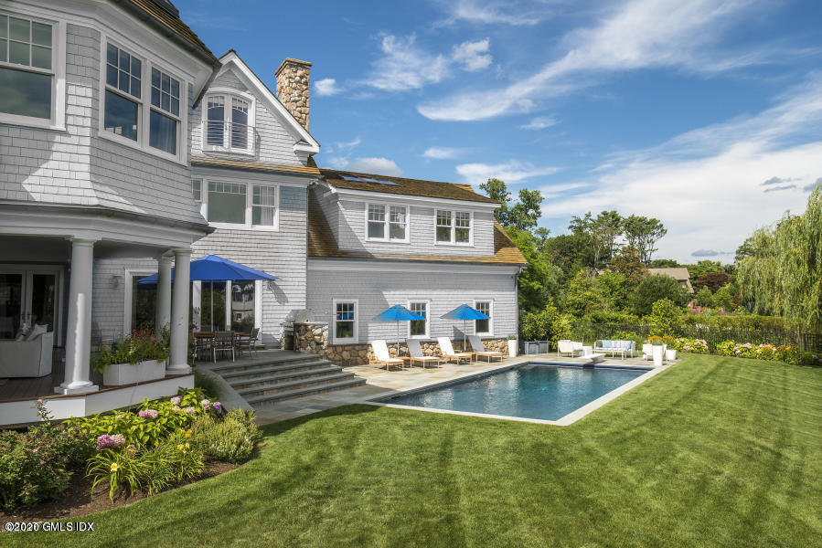 186 Shore Road Old Greenwich, CT 06870 - Photo 35 of 37 a swimming pool view with a outdoor seating
