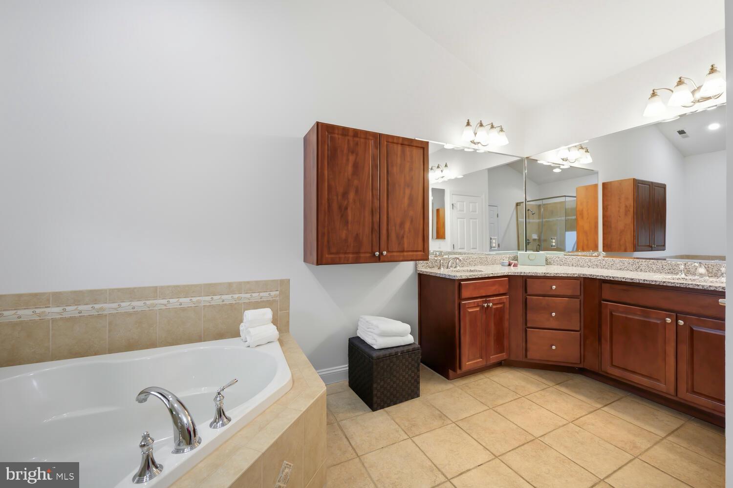 202 Muir Street, Unit 202 Cambridge, MD 21613 - Photo 30 of 54 a bathroom with a tub sink and mirror
